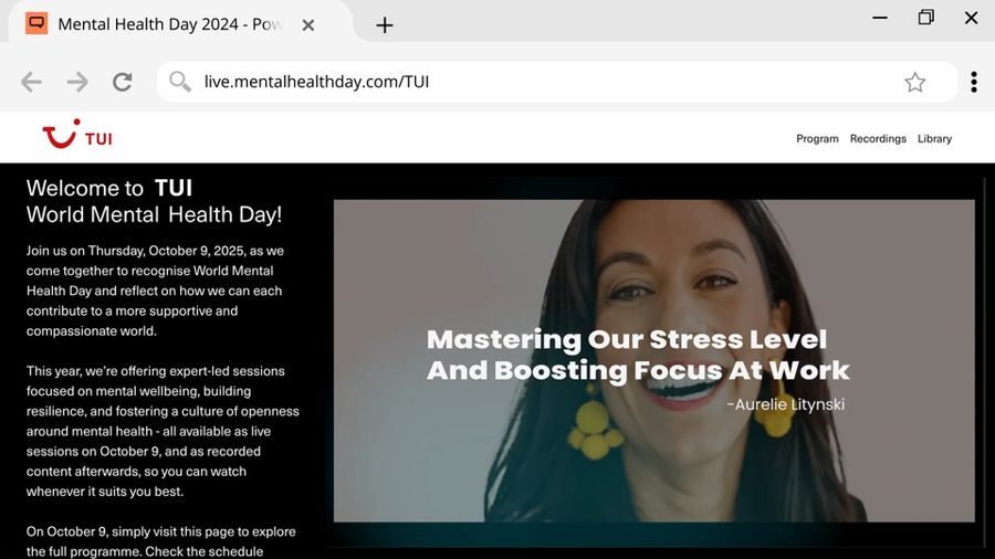 Still from a live learning event
